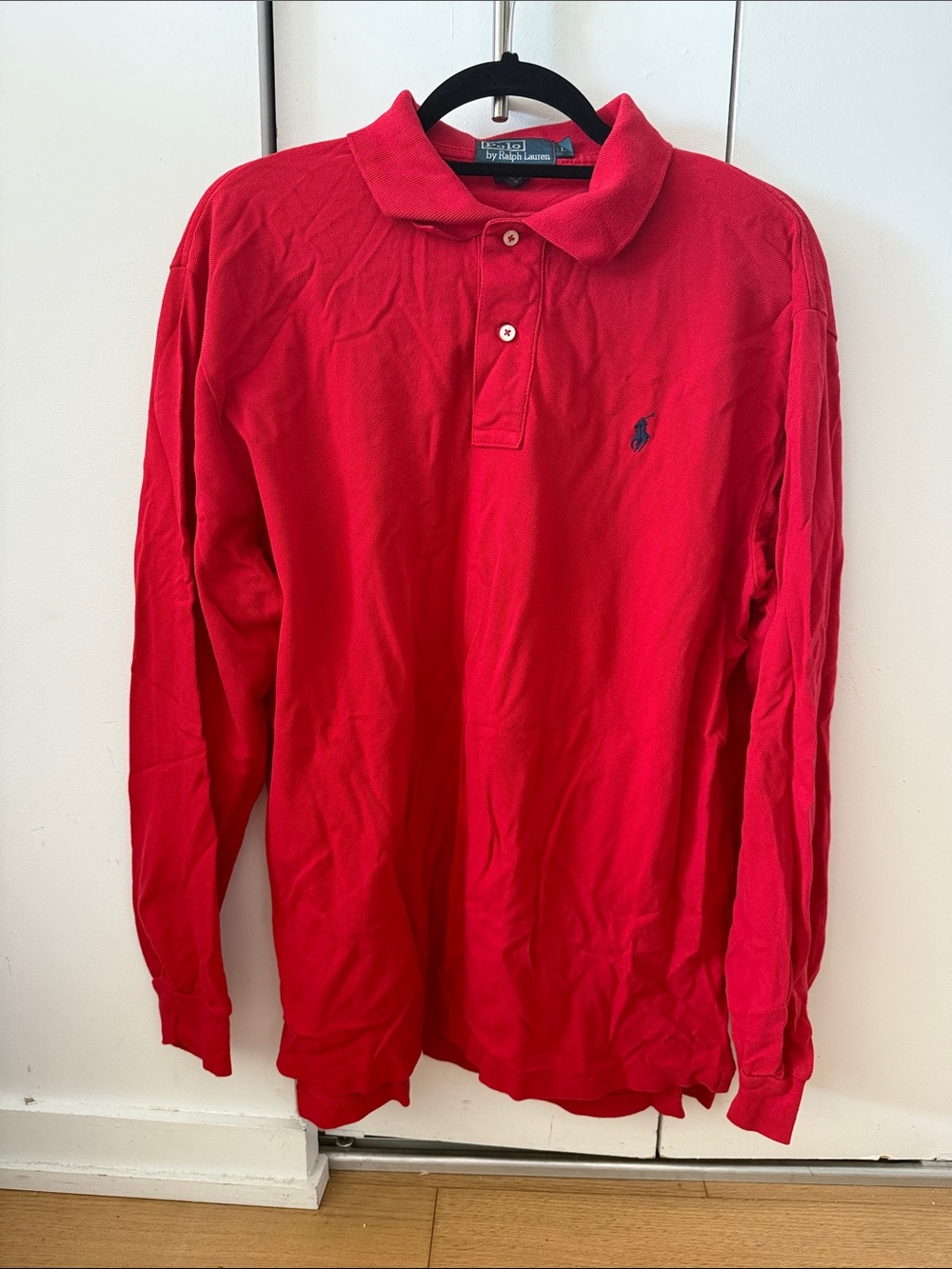 Polo by Ralph Lauren Red Long-Sleeve Classic Polo